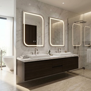 Oglindă LED ZONE 70x50 BRUSH NICKEL - Img 5