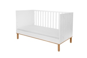 Patut copii Toteme botanic alb/stejar 70x140 cm - Img 8