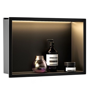 RAFT BAIE INCASTRAT PERETE LED 30x45 black - Img 4
