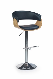 Scaun de bar H45 negru - Img 3