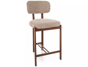 Scaun de bar Misaki H-2 bej 253 / nuc - Img 3