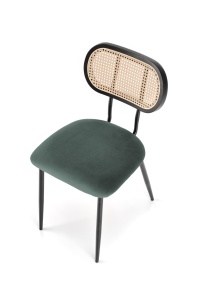 Scaun din rattan si catifea K503 verde - Img 10