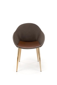 Scaun K304 piele ecologica gri maro - Img 13