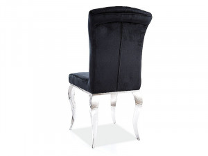 Scaun Prince velvet negru - H100 cm - Img 2