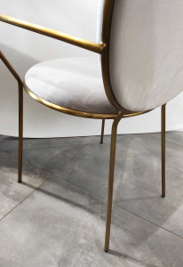 Scaun tapitat Etienne gri/gold – H95 cm - Img 4