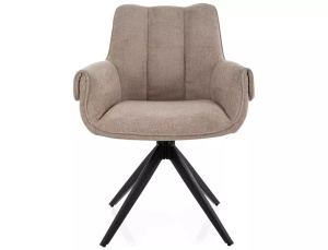 Scaun tapițat Gio bej 250/negru mat