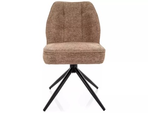 Scaun tapițat John Raven latte 34 / negru mat