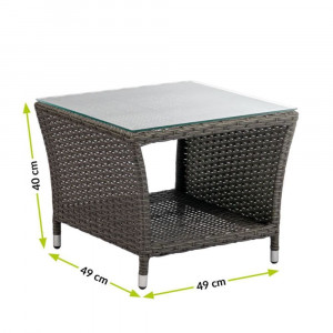 Set masuta + 2 fotolii Songo gri - Img 12