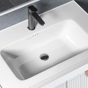 Set mobilier de baie cu lavoar Mario 60cm White - Img 3