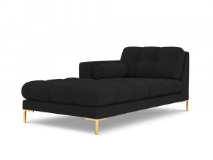 Sezlong tapitat Bali picioare gold – L185 x l102 x h75 - Img 9