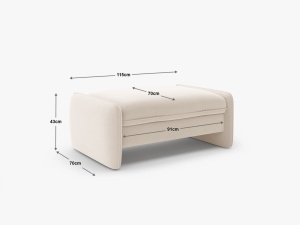 Taburet Georgia catifea Magic Velvet L115 cm - Img 4