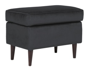 Taburet Ron velvet negru/wenge Blu19
