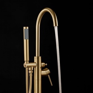 Baterie de podea Rea Lungo brush gold - Img 3