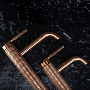 Baterie pentru baie Rea Argon Brush Copper Low - Img 3