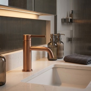 Baterie pentru baie Rea Foster Brush Copper - Img 4