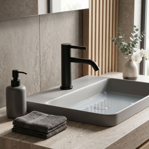 Baterie pentru baie Rea Rivo Black - Img 2