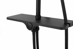 Baterie pentru dus Mike negru mat - H 98,5 cm - Img 4