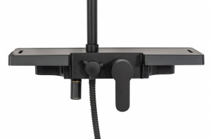 Baterie pentru dus Vigo negru mat - H99 cm - Img 3