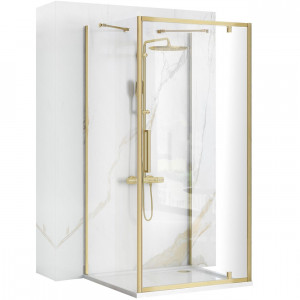 Cabina de dus De colt Rapid Swing Brush Gold