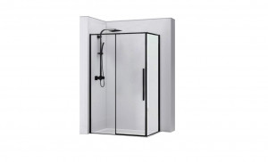 Cabina dus Solar negru - 80x100 cm