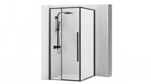 Cabina dus Solar negru - 90x90 cm