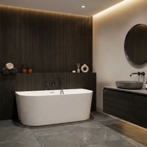 Cada din acril freestanding CAPRI SLIM 150cm - Img 3