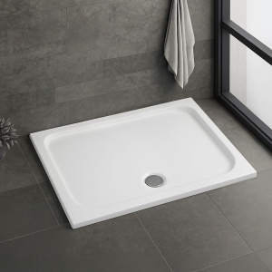 Cada pentru dus din acril Rea Belmond White 80x100 - Img 2