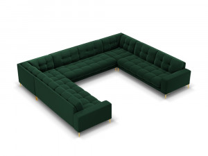Coltar 9 locuri Bali velvet/picioare gold – L327 x l256 x h75 - Img 9