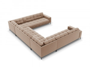 Coltar 9 locuri Bali velvet/picioare negre – L327 x l256 x h75 - Img 2