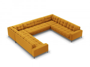 Coltar 9 locuri Bali velvet/picioare negre – L327 x l256 x h75 - Img 12