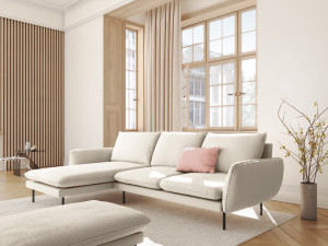 Coltar tapitat Vienna 5 locuri plusat/picioare negre – L255 x l170 x h95 - Img 3