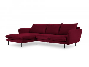 Coltar tapitat Vienna 5 locuri velvet/picioare negre – L255 x l170 x h95 - Img 4