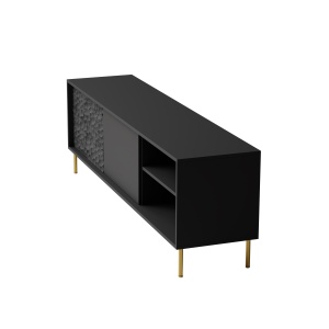 Comoda Bullet RTV-1 L180 cm negru/auriu - Img 16