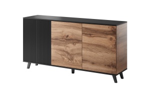 Comoda Random KM1 stejar wotan/negru - L160 x A40 x h82 cm - Img 11