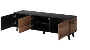 Comoda TV Random RTV1 stejar wotan/negru - L150 x A40 x h47 cm - Img 5