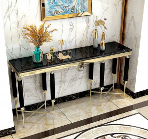 Consola Monaco negru/gold – H85 cm - Img 2