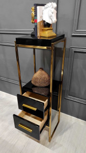 Consola Rodez III negru/gold – H103 cm - Img 2
