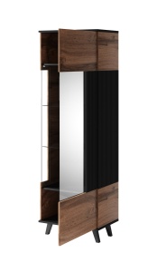 Corp depozitare Random W1 stejar wotan/negru - L60 x A40 x h182 cm - Img 7