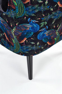 Fotoliu Pagoni velvet negru - H95 cm - Img 8