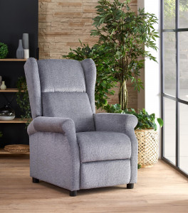 Fotoliu recliner cu functie de masaj Agustin M stofa gri - Img 4