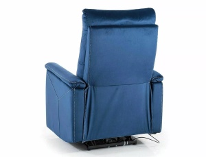 Fotoliu recliner cu functie de masaj Neptun M velvet bleumarin Blu86 - Img 3
