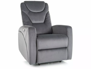 Fotoliu recliner Kronos velvet gri Blu14