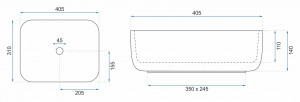 Lavoar Demi mini alb L40,5 cm - Img 6