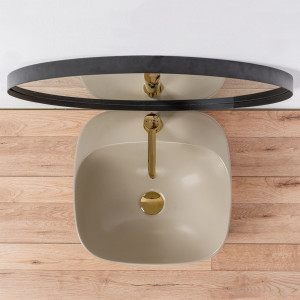 Lavoar Luiza gri ceramica sanitara - 42 cm - Img 6