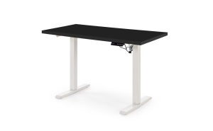 Masa de birou cu functie de reglare a inaltimii B54 negru/alb L120 cm - Img 1