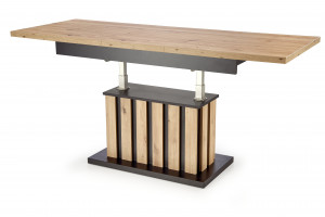 Masa de cafea Baretti extensibila stejar artizan/negru L130-170 cm - Img 3