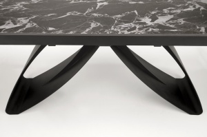 Masa extensibila Hilario marmura neagra/negru - L180-260 x l90 x H75 - Img 6