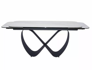 Masa extensibila Infinity Ceramic Nature Cloud alb/negru L160-240xl95 cm - Img 7