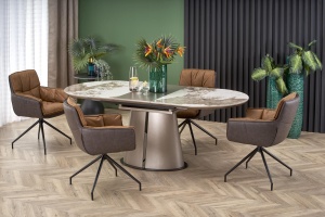 Masa extensibila Robinson marmura bej/cappuccino - L160-200 cm - Img 19