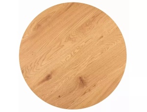 Masa rotunda Aster stejar/negru mat ø100/h76 cm - Img 3